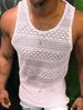 Men's Clothing Summer Men's New Tank Top Slim T Shirt Hollow Breathable Vest Men's Clothing Tops_viptrois.com
