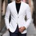 Men's Clothing 2025 Spring New Men's Striped Single Western Naples Suit Men's Casual Business Slim Suit Jacket Men_viptrois.com