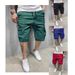 "Men's Cotton Twill Cargo Shorts – Classic Drawstring Waist, 4-Pocket Utility Design, Relaxed Fit (Army Green/Black/Red/Blue, S-XXXL)"_viptrois.com