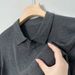 1 2024 Men's Knitted Solid Color Versatile High-Quality Spring And Autumn Regular Wool Sweater Base Shirt_viptrois.com