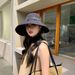 Sunscreen Hat For Women's Outings, Black Rubber, UV Protection, Large Brim, Face Covering, Fisherman Hat, Casual And_viptrois.com