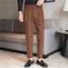 Men's Slim Fit Casual Dress Pants High Waist Three Dimensional Tailoring Neapolitan Style New 2025_viptrois.com