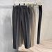 Men's Slim Fit Stretch Ankle Dress Pants - Lightweight Business Casual Trousers With Elastic Waistband_viptrois.com