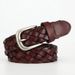 Cowhide hand-woven leather belt vegetable tanned leather first layer vintage cow leather belt_viptrois.com