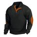 Pure 2024 Cross-Border Hot-Selling Autumn Winter European Size Men's Outdoor Casual Stand Collar Long Sleeve Waffle Knit_viptrois.com