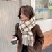 2023 New Xiaoxiang Style Scarf Women's Autumn Winter Korean Edition Versatile, Simple and Fresh Student Warm Neck Trend_viptrois.com