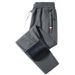 Men's Plus Size Velvet Sweatpants - Loose Fit Straight Leg Casual Pants, High Elastic Comfort, 4 Colors (Black, Gray, Blue, Light Gray)_viptrois.com