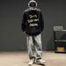 Pure Autumn Winter Retro American Hip Hop Letter Crew Neck Men's Trendy Lazy Style Versatile Loose Sweater_viptrois.com
