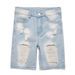 Kids’ Clothing Nostalgic Blue Non Elastic Denim Shorts_viptrois.com