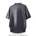 Unisex American Retro Style Turtleneck Short Sleeve Knit Top Breathable Versatile Summer Shirt Loose Sculpted Jacquard Design_viptrois.com