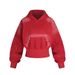 Unique Beaded Design Personality Short Hoodie Unisex Rock Trend Loose Pullover_viptrois.com