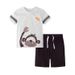 Mother & Kids New Summer Children's T Shirts Trendy Cartoon Sports Two Piece Suits Boys' Pants Short Sleeved Suits Children's Clothing Children's T_viptrois.com