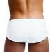 UXH Solid Color Swim Trunks Simple White Sports With Cup Padded Double Layer Beach Boxer Shorts_viptrois.com