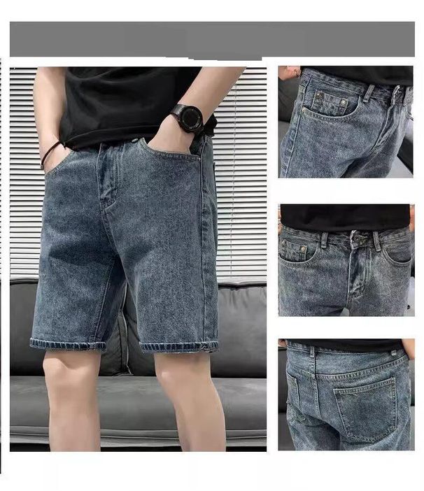 Men's Clothing Summer Trendy Brand Street Ins All Match Outdoor Wear Five Point Straight Casual Wide Leg Pants_viptrois.com
