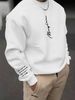 Men's Loose Casual Fashionable Letter Print Round Neck Long Sleeved Sweatshirt Suitable For Autumn And Winter Wear_viptrois.com