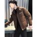 Men's Autumn Winter Brand Stylish Thickened Cotton Coat Stand Collar Youth New High-end Feel Jacket Outerwear Trendy_viptrois.com