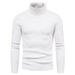 Autumn New Men's Korean Knitwear High Neck Slim Fit Bottom Sweater_viptrois.com