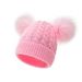 Baby clothing double ball knit children's hat Color ball warm knit hat for children_viptrois.com
