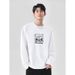 Baleno Men's Long Sleeve T-Shirt Spring Autumn Couple Casual Trendy Loose Cotton Plus Size Round Neck Base Shirt Top_viptrois.com