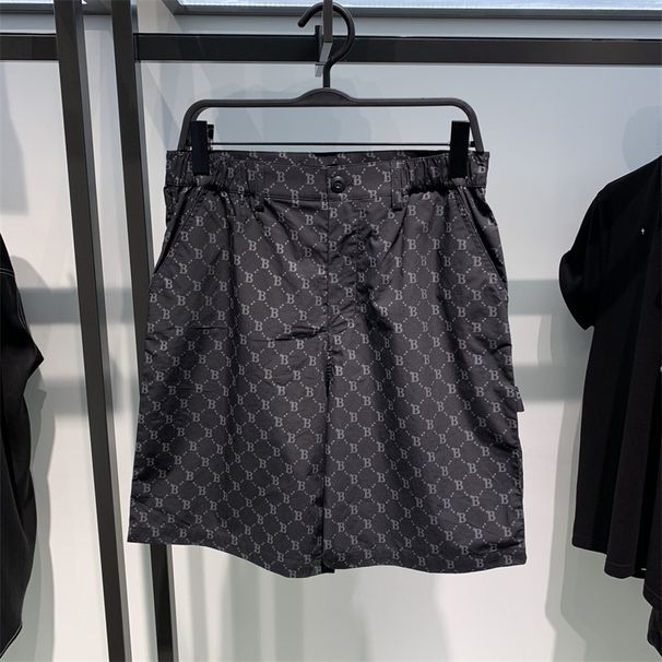 Man's clothing Summer trousers men vintage full print casual wear five quarter trousers short trousers_viptrois.com