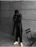 Men's Clothing Solid Color Long Leather Coat Coat Loose Trench Coat Fashion Coat_viptrois.com