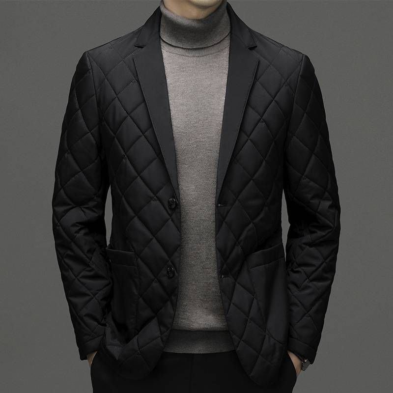 New Winter Suits, Down Jackets, Men's Lapel Thickened Warm Jackets And Fashionable Cotton-padded Clothes_viptrois.com