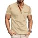 2026 Men's Henry Long-Sleeved Short-Sleeved Moisture-Wicking Breathable Loose-Fitting Comfortable Micro-elastic T-Shirt_viptrois.com