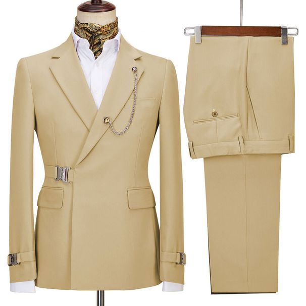 Men's Clothing European And American Foreign Trade Business Casual Suits Men's Two Piece Suits Groom Best Man Wedding Banquet Dress Suits_viptrois.com