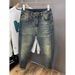 Men's Clothing High End Jeans for Men, New Loose and Slim Harem Pants for Spring and Autumn, Gradient Layer Washed Narrow Leg Men's Trousers_viptrois.com