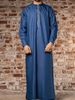 Muslim Long Sleeved Embroidered Stand Collar Arabic Style Men's Formal Loose Robe_viptrois.com
