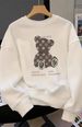 Unisex Heavyweight Sweatshirt – Premium Fleece-Lined Pullover, Oversized Fit, Soft Velvet & Cotton Blend (Black/White, S-5XL)_viptrois.com