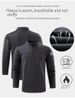 Men's & Women's Thermal Long Sleeve T-Shirt – Fleece-Lined Winter Base Layer, Stretchable & Breathable For Workwear & Activewear_viptrois.com