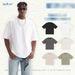Men's Casual Linen Cotton Short Sleeve T-Shirt - Relaxed Fit Crew Neck Tee For Streetwear & Everyday Comfort (Black/White/Gray/Khaki)_viptrois.com