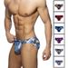 New Low-waist Drawstring Men's Swimming Trunks With Printed Design, Extremely Sexy, With Double-layer Lining On The Inside For Anti-transmission._viptrois.com