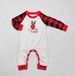 Christmas family suit Family suit Europe and the United States deer head print homewear plaid two-piece pajamas_viptrois.com