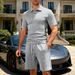 Men's Summer Casual Polo Shirt & Shorts Set - Breathable Polyester Athletic Two-Piece Outfit For Sports & Leisure_viptrois.com