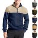 Hot-selling Color Block Half-zip Pullover Outdoor Fashion Casual Sweatshirt_viptrois.com