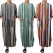 Muslim Robe New Style Men's Loose Door Stripe Long Sleeve Ready-Stock Ethnic Style Bodysuit_viptrois.com