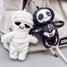 Halloween Mummy Plush Toy Keychain Stuffed Animal Doll Gift For Kids And Adults, Soft Fluffy Imitation Rabbit Fur, 14CM_viptrois.com
