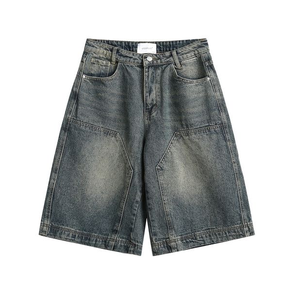 Men's Clothing Summer New Washed Denim Shorts Loose Casual Versatile Shorts Trendy High Street Straight Shorts_viptrois.com