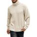New Cross-Border Turtleneck Sweater Autumn Solid Color Long Sleeve Pullover Knitwear Top European And American_viptrois.com