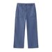 New Eco-friendly Fabric Baggy Version Commuter Straight Wide-leg Jeans Blue Legal Pants Vintage Cleanfit_viptrois.com