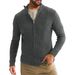 New Men's Stand Collar Zipper Cardigan Sweater Winter Casual Long Sleeve Knitted Sweater Jacket_viptrois.com