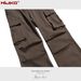 Man's clothing Pleated crease pants Men's and women's high street style micro-rado pocket casual cargo pants_viptrois.com