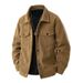 Men's Corduroy Lapel Jacket – Casual Workwear Style, Spring & Autumn Fashion, Black/White/Brown/Army Green (Sizes M-5XL)_viptrois.com