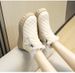 25 New Style Women's Cotton Boots With Fleece Mid-top Cotton Shoes And Women's Snow Boots_viptrois.com