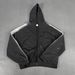 430g Heavyweight Punk Zip Hoodie – Distressed Spray-Paint Streetwear (Unisex, Oversized Fit, Graffiti Splatter, S-XXL, Kangaroo Pocket)_viptrois.com