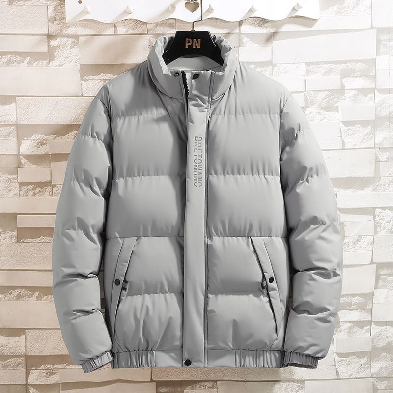 Men's Winter Down New Men's Korean Version, Handsome, Thickened Jacket, Standing Collar, Warm Cotton Jacket_viptrois.com