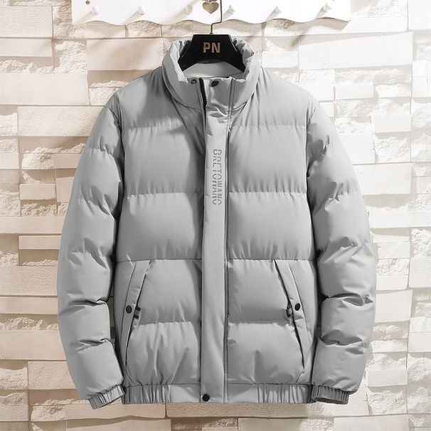 Men's Winter Down New Men's Korean Version, Handsome, Thickened Jacket, Standing Collar, Warm Cotton Jacket_viptrois.com