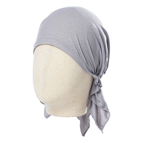 Muslim hat Women's elastic cotton cap triangular hat solid color sleeping cap soft breathable pirate hat headscarf_viptrois.com